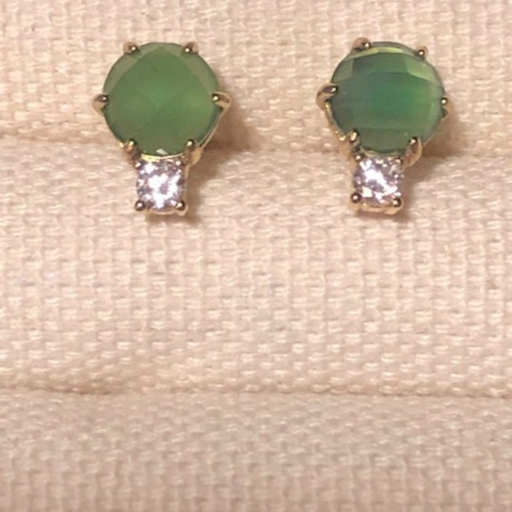 Round CZ Stud Earrings